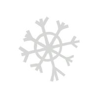 lindo copo de nieve texturizado, ilustración vectorial plana aislada en fondo blanco. concepto de clima frío de invierno. copo de nieve dibujado a mano, naturaleza y tormenta de nieve. vector