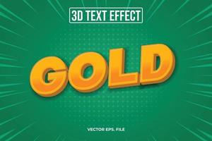 Gold 3D Text Effects vector
