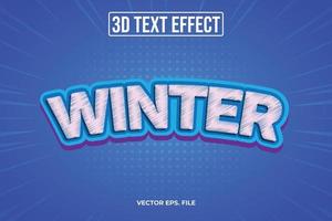 Winter 3D Text Effects vector