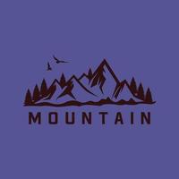 diseño vintage de logotipo de montaña gratis vector