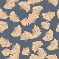 ilustración de stock vectorial de la hoja de gingko. un patrón interminable de hojas verdes. para papel de envolver. ideal para papel tapiz, texturas superficiales, textiles. vector