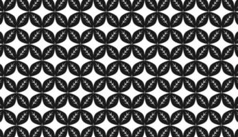 Seamless pattern. Black and white leaf motif. Simple repeating pattern design. Can be used for posters, brochures, postcards, and other printing needs. Vector illustration