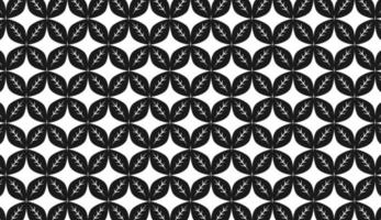 Seamless pattern. Black and white leaf motif. Simple repeating pattern design. Can be used for posters, brochures, postcards, and other printing needs. Vector illustration