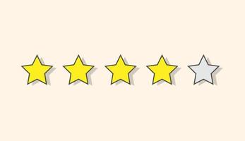 Five stars, Customer rating feedback concept from the client. Vector illustration