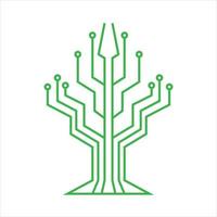 technology tree concept isolated on white background. vector illustration