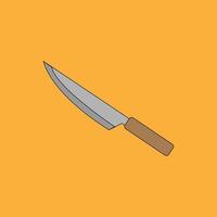 Mockup of a knife in cartoon. Vector illustration