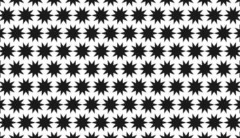 Seamless pattern. Repeated black and white star motif. Simple pattern design. Can be used for posters, brochures, postcards, and other printing needs. Vector illustration