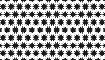 Seamless pattern. Repeated black and white star motif. Simple pattern design. Can be used for posters, brochures, postcards, and other printing needs. Vector illustration