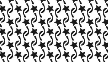 Seamless pattern of stars and curved lines. Modern style pattern design. Can be used for posters, brochures, postcards, and other printing needs. Vector illustration