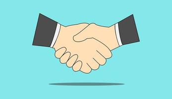 Handshake of business partners with Successful deal. Vector illustration
