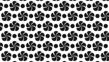 Seamless pattern of black leaves and dots. Modern style pattern design. black and white pattern. Can be used for posters, brochures, postcards, and other printing needs. Vector illustration