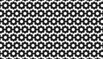 Seamless pattern. Sunflower motif in black and white. Simple pattern design. Can be used for posters, brochures, postcards, and other printing needs. Vector illustration