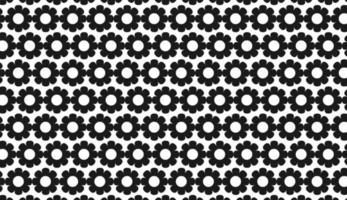 Seamless pattern. Sunflower motif in black and white. Simple pattern design. Can be used for posters, brochures, postcards, and other printing needs. Vector illustration