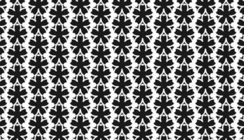 Seamless pattern. Floral geometric pattern. Black and white modern style pattern design. Can be used for posters, brochures, postcards, and other printing needs. Vector illustration