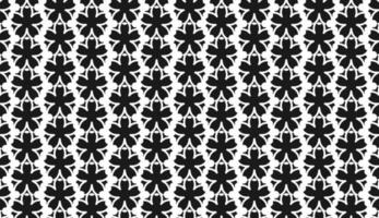 Seamless pattern. Floral geometric pattern. Black and white modern style pattern design. Can be used for posters, brochures, postcards, and other printing needs. Vector illustration