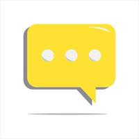 burbujas de chat amarillas modernas sobre fondo blanco. concepto de mensajes de redes sociales. ilustración vectorial vector