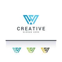 Letter W creative modern logo vector