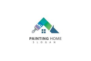 logo colorido de pintura casera vector