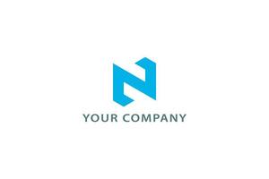 Letter N creative blue color new modern business logo vector
