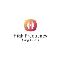 Letter H high frequency technological logo vector