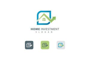 logotipo de empresa de propiedad económica de inversión en el hogar vector