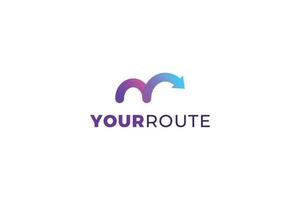 Route finder abstract logo design vector