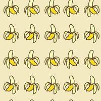 plátanos de patrones sin fisuras, dibujados a mano. ilustración vectorial eps.10 vector