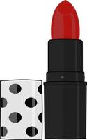 Red lipstick. Vector illustration. An idea for fashion illustrations, magazines, fashion, advertising, interior decoration, for drawing, for various types of creativity.