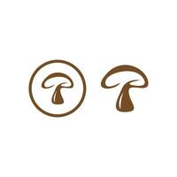 Mushroom icon logo design vector