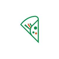 plantilla de vector de diseño de logotipo de icono de pizza