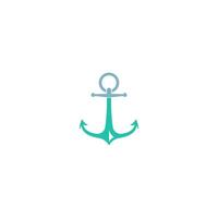 Anchor icon logo design template vector