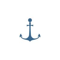 Anchor icon logo design template vector