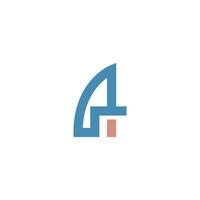 Letter A logo icon design concept vector