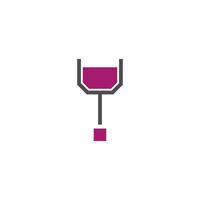 Wine icon logo design vector