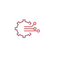 vector de diseño de icono de logotipo de tecnología de circuito
