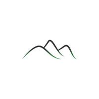 ilustración de vector de diseño de logotipo de icono de montaña