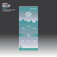 vector roll up banner design