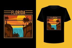 Florida retro vintage t shirt design vector