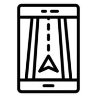 simple mobile gps vector icon, editable, 48 pixel