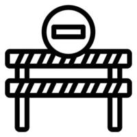 simple road block  vector icon, editable, 48 pixel