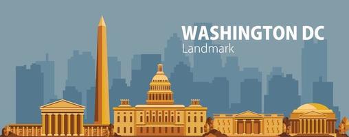 WASHINGTON DC CITY LANDMARK vector