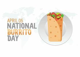 gráfico vectorial del día nacional del burrito bueno para la celebración del día nacional del burrito. diseño plano. diseño de volante. ilustración plana.