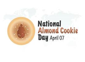vector graphic of national almond cookie day good for national almond cookie day celebration. flat design. flyer design.flat illustration.