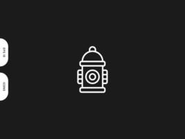 Fire hydrant icon line free vector