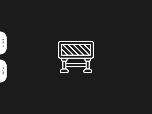 Barrier icon line free vector