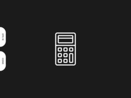 vector libre de línea de icono de calculadora