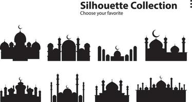 Silhouette ramadan kareem flat eid al-fitr illustration mubarak wallpaper hari raya aidilfitri art vector