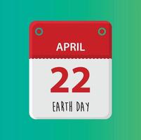 fecha vector fondo dibujos animados arte papel pintado vacaciones abril mes icono evento elemento feliz día de la tierra