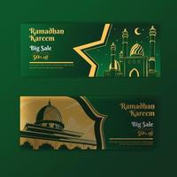 Ramadan Kareem big sale social media template vector