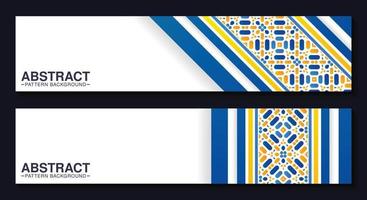 geometric abstract border pattern banner design vector